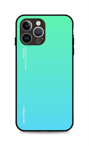 TopQ Kryt LUXURY iPhone 15 Pro pevný duhový zelený 105120 - Phone Cover - Main image