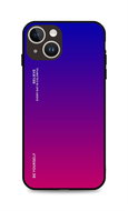 TopQ Kryt LUXURY iPhone 15 pevný duhový fialový 105103 - Phone Cover