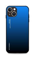 TopQ Kryt LUXURY iPhone 15 pevný duhový modrý 105094 - Phone Cover
