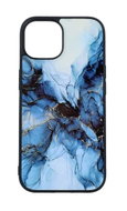 TopQ Kryt Marble iPhone 15 pevný Smoky Blue 105203 - Phone Cover