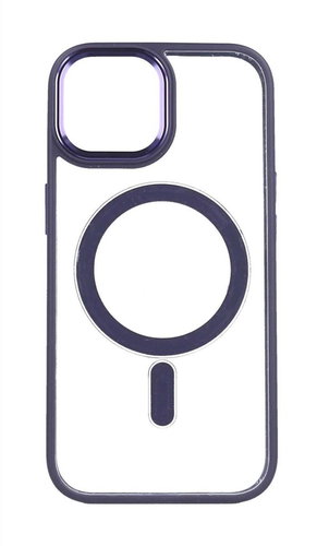 TopQ Kryt Magnetic iPhone 15 pevný s fialovým rámečkem 105285 - Phone Cover - Main image