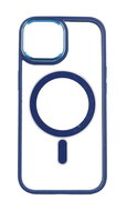TopQ Kryt Magnetic iPhone 15 pevný s modrým rámečkem 105283 - Phone Cover