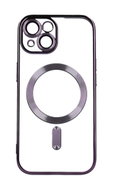TopQ Kryt Electro iPhone 15 MagSafe s fialovým rámečkem 105279 - Phone Cover