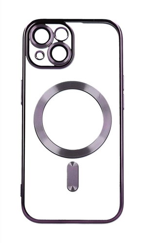 TopQ Kryt Electro iPhone 15 MagSafe s fialovým rámečkem 105279 - Phone Cover - Main image