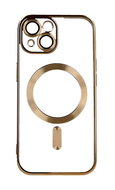 TopQ Kryt Electro iPhone 15 MagSafe se zlatým rámečkem 105277 - Phone Cover