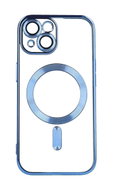 TopQ Cover Electro iPhone 15 MagSafe with blue frame 105273 - Phone Cover
