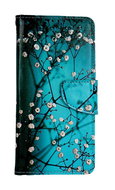 TopQ Pouzdro Motorola Moto G32 knížkové Modré s květy 99482 - Phone Case