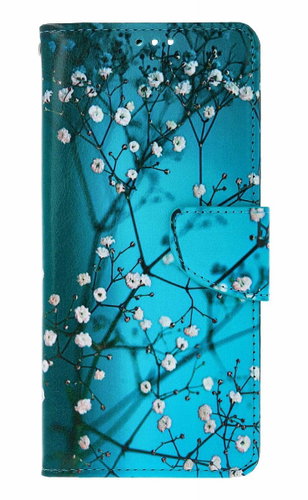 TopQ Case Xioami Redmi 15C Blue with flowers 142360 - Phone Case - Main image