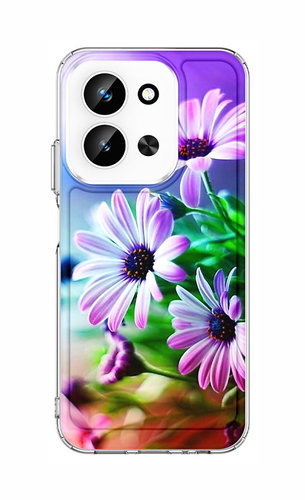 TopQ Image Case for Xiaomi Redmi 15C Solid Purple Flowers - Phone Cover - Main image