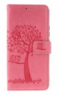 TopQ Pouzdro Xiaomi Redmi 15 Knížkové Růžový strom sovičky - Phone Case