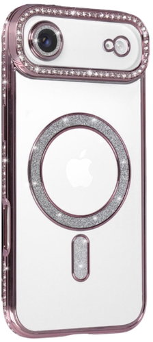 TopQ Back cover Bling Magsafe for iPhone Air pink - Phone Cover - Main image