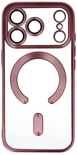 TopQ Metallic MagSafe Back Cover for iPhone 17 Pro Pink - Phone Cover - Main image