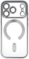 TopQ Metallic MagSafe Back Cover for iPhone 17 Pro Max Silver - Phone Cover