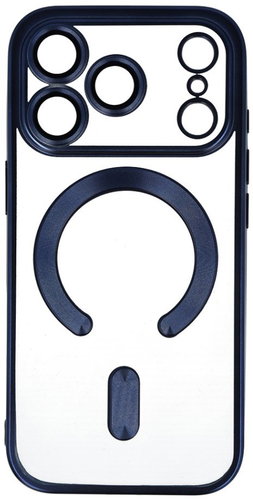 TopQ Metallic MagSafe Back Cover for iPhone 17 Pro Max Blue - Phone Cover - Main image