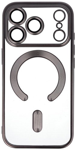 TopQ Metallic MagSafe Back Cover for iPhone 17 Pro Titanium - Phone Cover - Main image