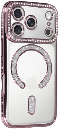 TopQ Back cover Bling Magsafe for iPhone 17 Pro Max pink - Phone Cover - Main image