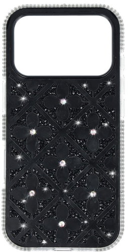 TopQ Zadní kryt Flower pro iPhone 17 Pro Max černý - Kryt na mobil - Hlavní obrázek