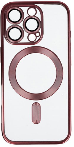 TopQ Metallic MagSafe Back Cover for iPhone 16 Pro, Pink - Phone Cover - Main image