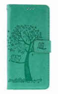 TopQ Pouzdro Xiaomi Redmi Note 14 Knížkové Zelený strom sovičky - Phone Case