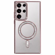 TopQ Zadní kryt Bling Magsafe pro Samsung Galaxy S26 Ultra růžový - Phone Cover