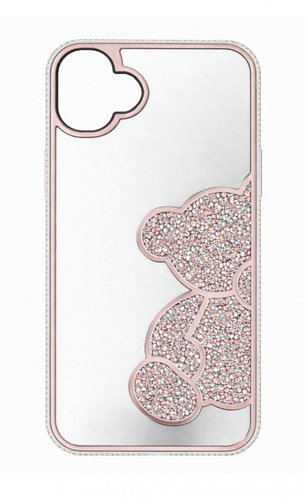TopQ Teddy Bear Back Cover for iPhone 17 Pink - Phone Cover - Main image
