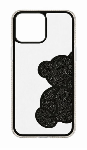 TopQ Teddy Bear Back Case for iPhone 16 Pro Max Black - Phone Cover - Main image