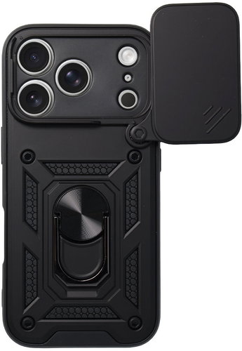 TopQ Ultra Durable Back Cover Armor Lens for iPhone 17 Pro Max Black - Phone Cover - Main image