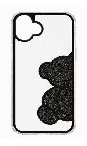 TopQ Zadní kryt Teddy Bear pro iPhone 16 černý - Phone Cover - Main image
