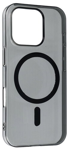 TopQ Transparent Slim MagSafe Back Cover for iPhone 15 Black - Phone Cover - Main image