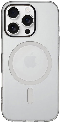 TopQ Slim Magsafe Rear Cover for iPhone 16 Pro Max - Grey Transparent - Phone Cover - Main image