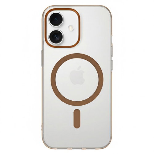 TopQ Transparent Slim Magsafe Back Cover for iPhone 16 Desert - Phone Cover - Main image