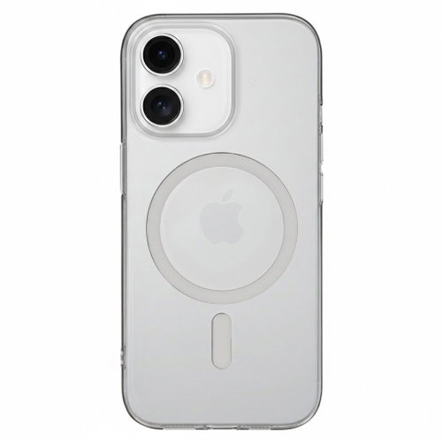 TopQ Transparent Slim MagSafe Back Cover for iPhone 16 – Grey - Phone Cover - Main image