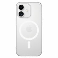 TopQ Rear Cover Transparent Slim Magsafe for iPhone 16 White - Phone Cover
