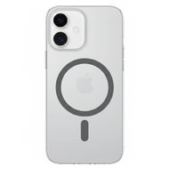 TopQ Transparent Slim Magsafe Back Cover for iPhone 16 graphite - Phone Cover