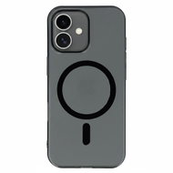 TopQ Zadní kryt Transparent Slim Magsafe pro iPhone 16 černý - Phone Cover