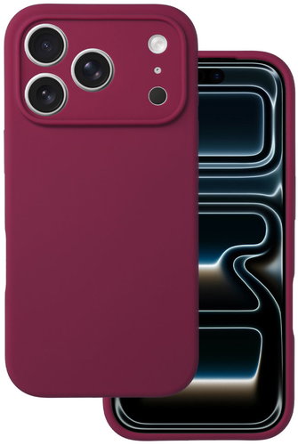 TopQ Back Cover Silicone Lite for iPhone 17 Pro Max burgundy - Phone Cover - Main image