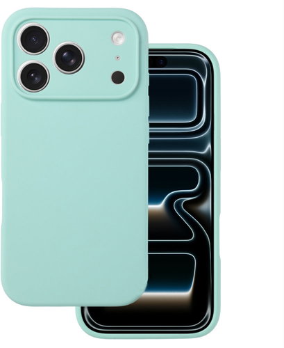 TopQ Silicone Lite back cover for iPhone 17 Pro mint - Phone Cover - Main image