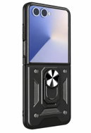 TopQ Ultra Durable Armor Lens Back Cover for Samsung Galaxy Z Flip 7 Black - Phone Cover