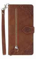 TopQ Pouzdro Xiaomi Redmi 15C Knížkové se zipem hnědé - Phone Case