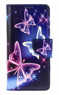 TopQ Pouzdro Xiaomi Redmi Note 15 Knížkové Modré s motýlky - Phone Case
