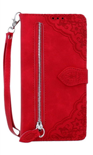 TopQ Case for Samsung A57 5G Book-Style with Zip Red - Phone Case - Main image