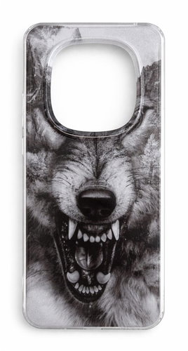 TopQ Image Case for Xiaomi Redmi Note 15 Pro 5G Rigid Image Black and White Wolf - Phone Cover - Main image