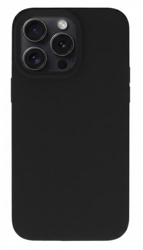 TopQ Silicone Lite Back Cover for iPhone 16 Pro Max Black - Phone Cover - Main image