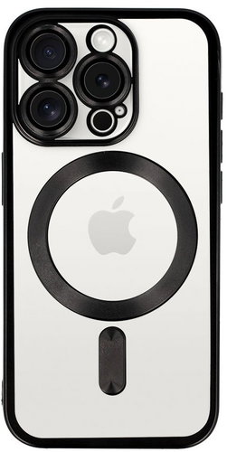 TopQ Metallic MagSafe Back Cover for iPhone 16 Pro Max Black - Phone Cover - Main image