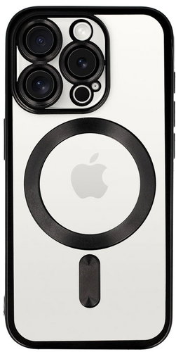 TopQ Metallic MagSafe Back Cover for iPhone 16 Pro Black - Phone Cover - Main image