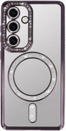 TopQ Zadní kryt Bling Magsafe pro Samsung Galaxy S25 fialový - Phone Cover