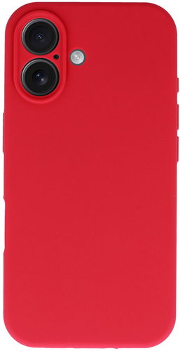 TopQ Silicone Lite Back Cover for iPhone 16 Raspberry - Phone Cover - Main image