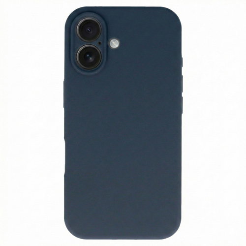 TopQ Silicone Lite Back Cover for iPhone 16 Navy - Phone Cover - Main image