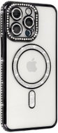 TopQ Bling Magsafe Back Cover for iPhone 16 Pro Max Black - Phone Cover