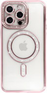 TopQ Zadní kryt Bling Magsafe pro iPhone 15 Pro Max růžový - Phone Cover